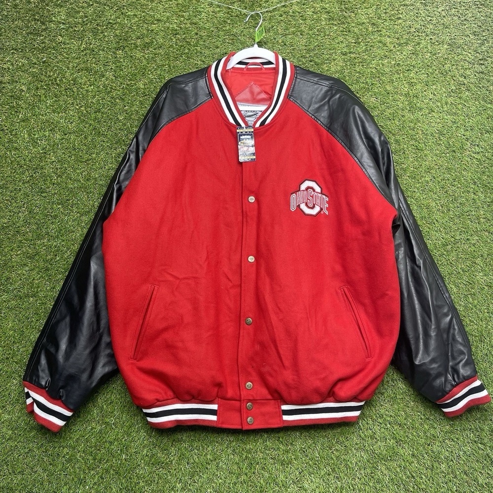 Vintage Ohio State Buckeyes Jacket Mens 2XL Steve & Barrys NCAA Football College